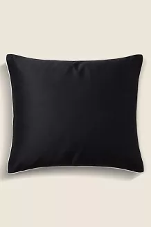 Poszewka bambusowa 70x80 czarna z białą bizą
