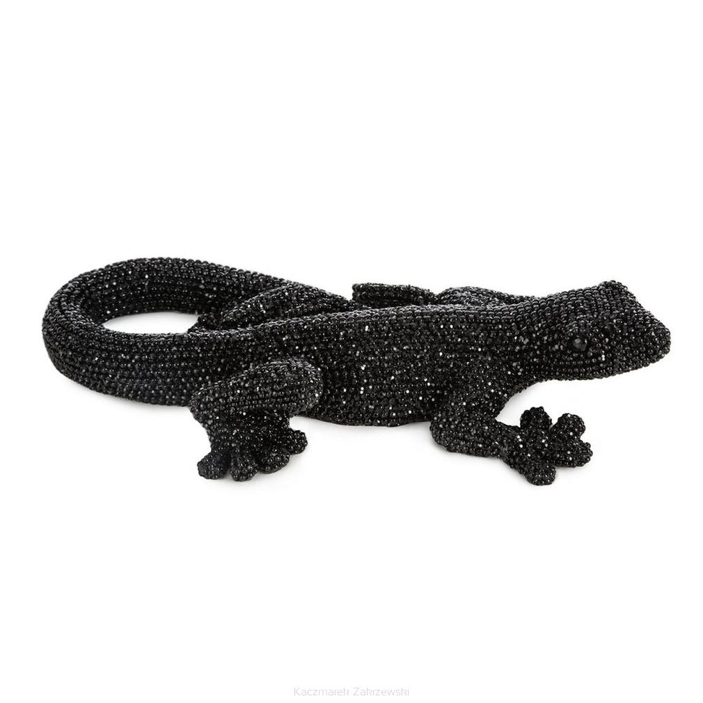 Figurka dekoracyjna ELDO 19X10X4 Eurofirany czarna jaszczurka