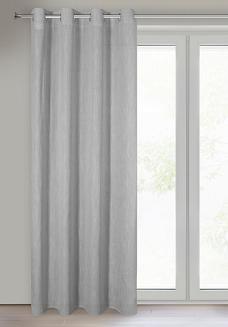 Zasłona gotowa na przelotkach LATIKA 140x250 Eurofirany srebrny