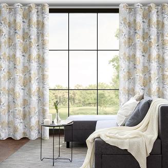 Zasłona gotowa na przelotkach INARI 140x250 Eurofirany srebrny