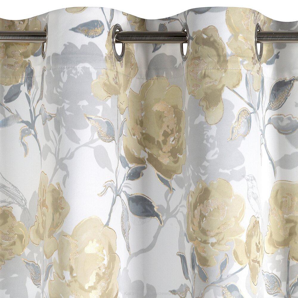 Zasłona gotowa na przelotkach INARI 140x250 Eurofirany srebrny