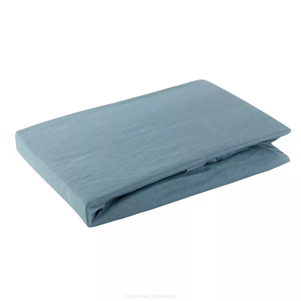 Prześcieradło jersey z gumką  120x200 Design91 ciemnoniebieski