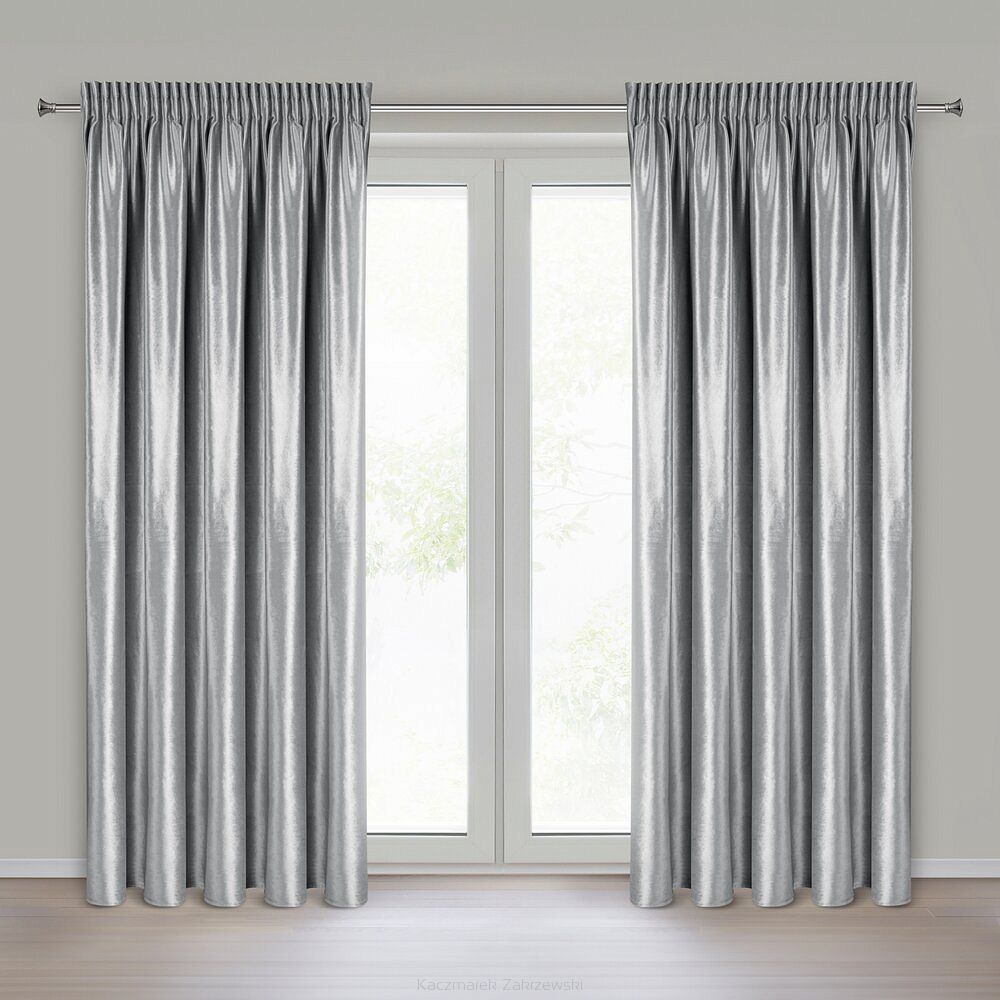 Zasłona gotowa CAMERON 140x270 Eurofirany srebrny