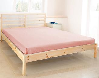 Prześcieradło jersey bez gumki 160x200 łososiowe