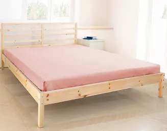 Prześcieradło jersey bez gumki 160x200 łososiowe