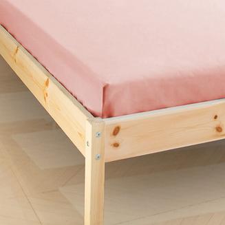 Prześcieradło jersey bez gumki 160x200 łososiowe