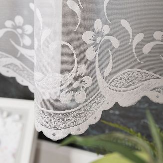 Firanka żakardowa gotowa na żabki AGNIESZKA 300x130 biała