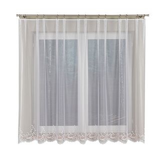Firanka żakardowa gotowa na żabki AGNIESZKA 300x130 biała