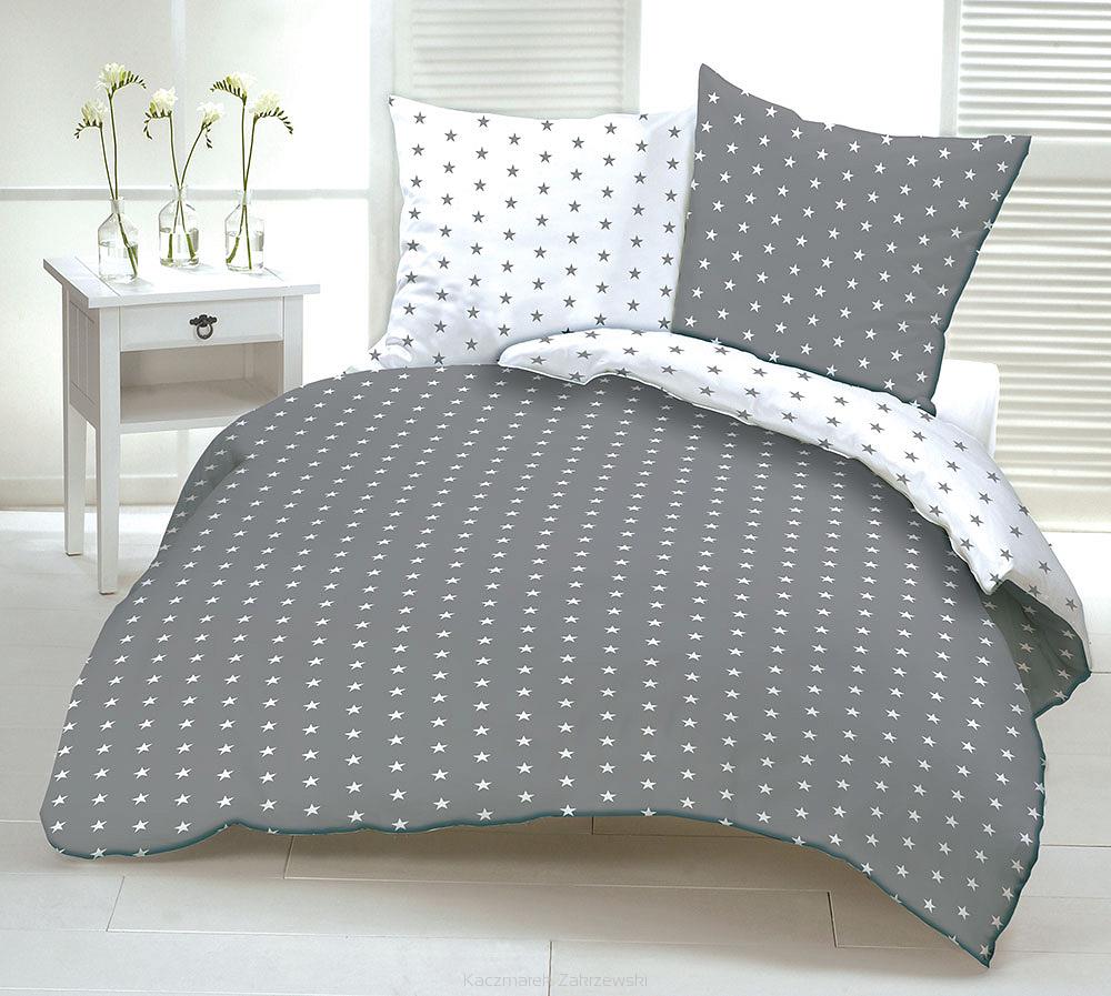 Pościel satyna korowana 160 x 200 dwustronna wzór gwiazdki