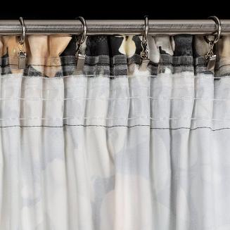 Zasłona gotowa na taśmie BETTY 140x300 Eurofirany grafitowy