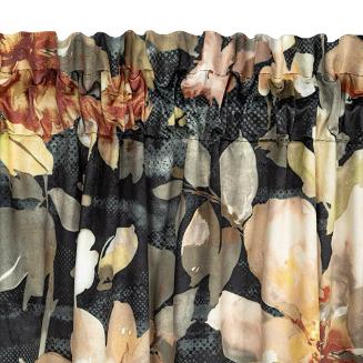 Zasłona gotowa na taśmie BETTY 140x300 Eurofirany grafitowy