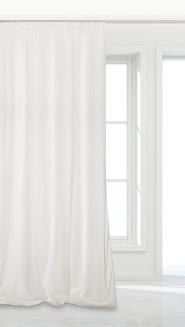 Biała Zasłona Welurowa Na Taśmie 140x270 Velvet Soft