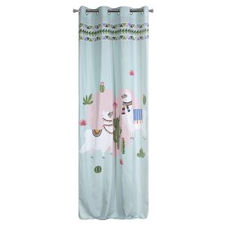 Zasłona gotowa na przelotkach LAMA 140x250 Design91 miętowy