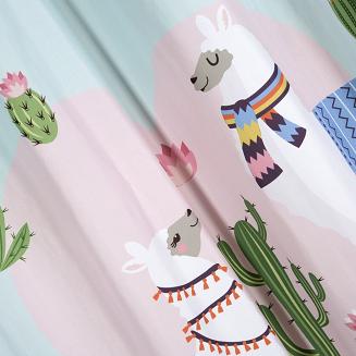 Zasłona gotowa na przelotkach LAMA 140x250 Design91 miętowy