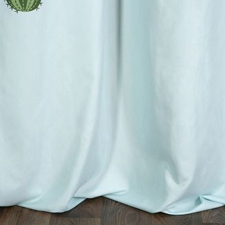 Zasłona gotowa na przelotkach LAMA 140x250 Design91 miętowy