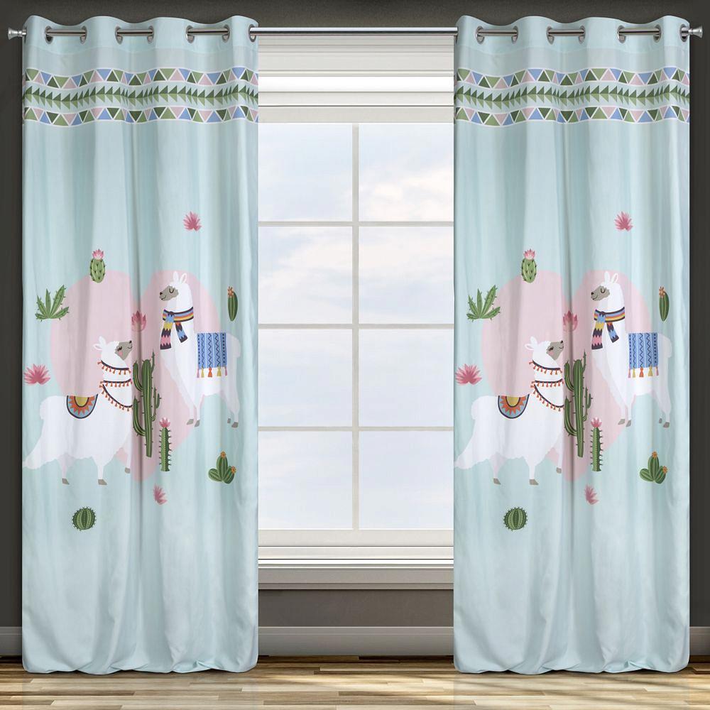 Zasłona gotowa na przelotkach LAMA 140x250 Design91 miętowy