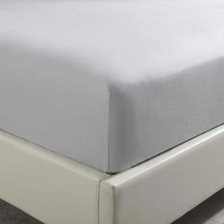 Prześcieradło satyna bawełniana z gumką 120x200 SIN szare