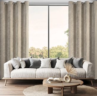 Zasłona gotowa na przelotkach NILO 140x250 Eurofirany beżowy