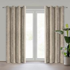 Zasłona gotowa na przelotkach NILO 140x250 Eurofirany beżowy