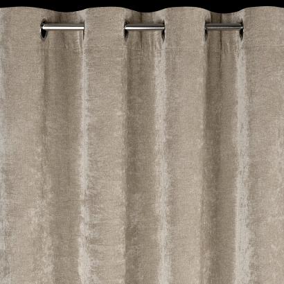 Zasłona gotowa na przelotkach NILO 140x250 Eurofirany kawowa o szenilowej strukturze