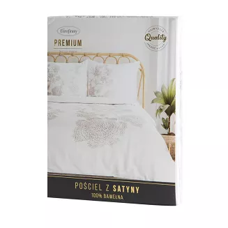 Pościel satynowa PREMIUM27 220x200 Eurofirany biały