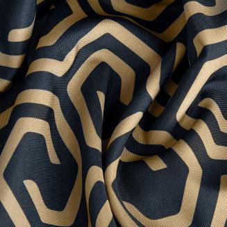 Zasłona gotowa na przelotkach JULIET 140x250 Design91 grafitowy/beżowy