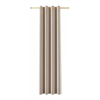 Zasłona gotowa na przelotkach BLACKOUT VELVET 140x230 ciemnokremowa