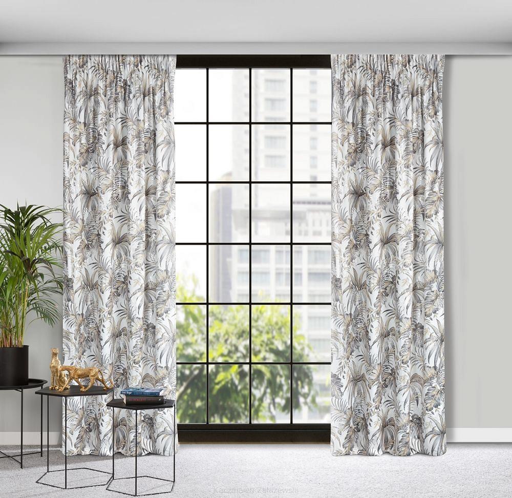 Zasłona gotowa na taśmie RODOS 140x270 Eurofirany biały