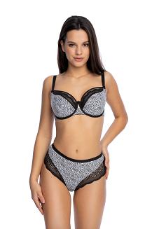 Biustonosz GAIA Semi-soft Teona 1152 półusztywniany czarno biały