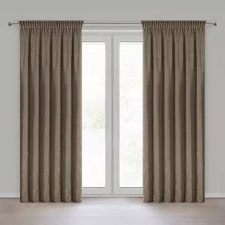 Zasłona gotowa na taśmie BLAKE 140x270 Eurofirany brązowy