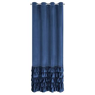 Zasłona gotowa na przelotkach CARLI 140x250 Eurofirany granatowy