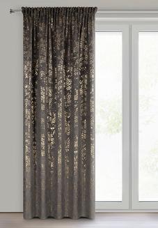 Zasłona gotowa na taśmie FELIS 140x270 Eurofirany grafitowy