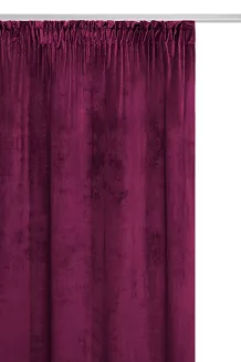 Amarantowa Zasłona Welurowa Na Taśmie 140x270 Velvet Soft