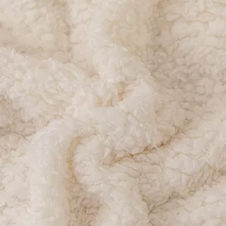 Kremowa Poszewka z Bukli 50x70  Baranek Dreamy Boucle