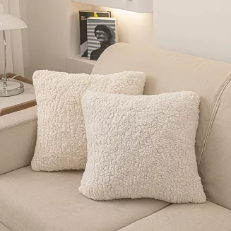 Kremowa Poszewka z Bukli 50x70  Baranek Dreamy Boucle