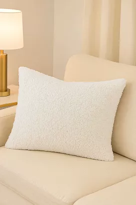 Poszewka dekoracyjna Dreamy boucle 50x70 kremowa baranek+bukla