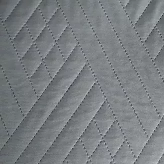 Poszewka dekoracyjna BONI1 40x40 Eurofirany grafitowa pikowana w geometryczny wzór