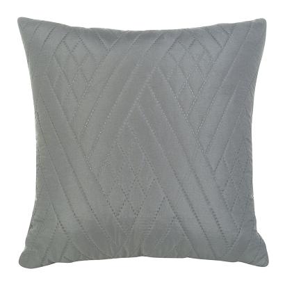 Poszewka dekoracyjna BONI1 40x40 Eurofirany grafitowa pikowana w geometryczny wzór