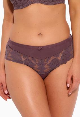 Figi damskie z koronką i tiulem Keto 1134 fioletowe