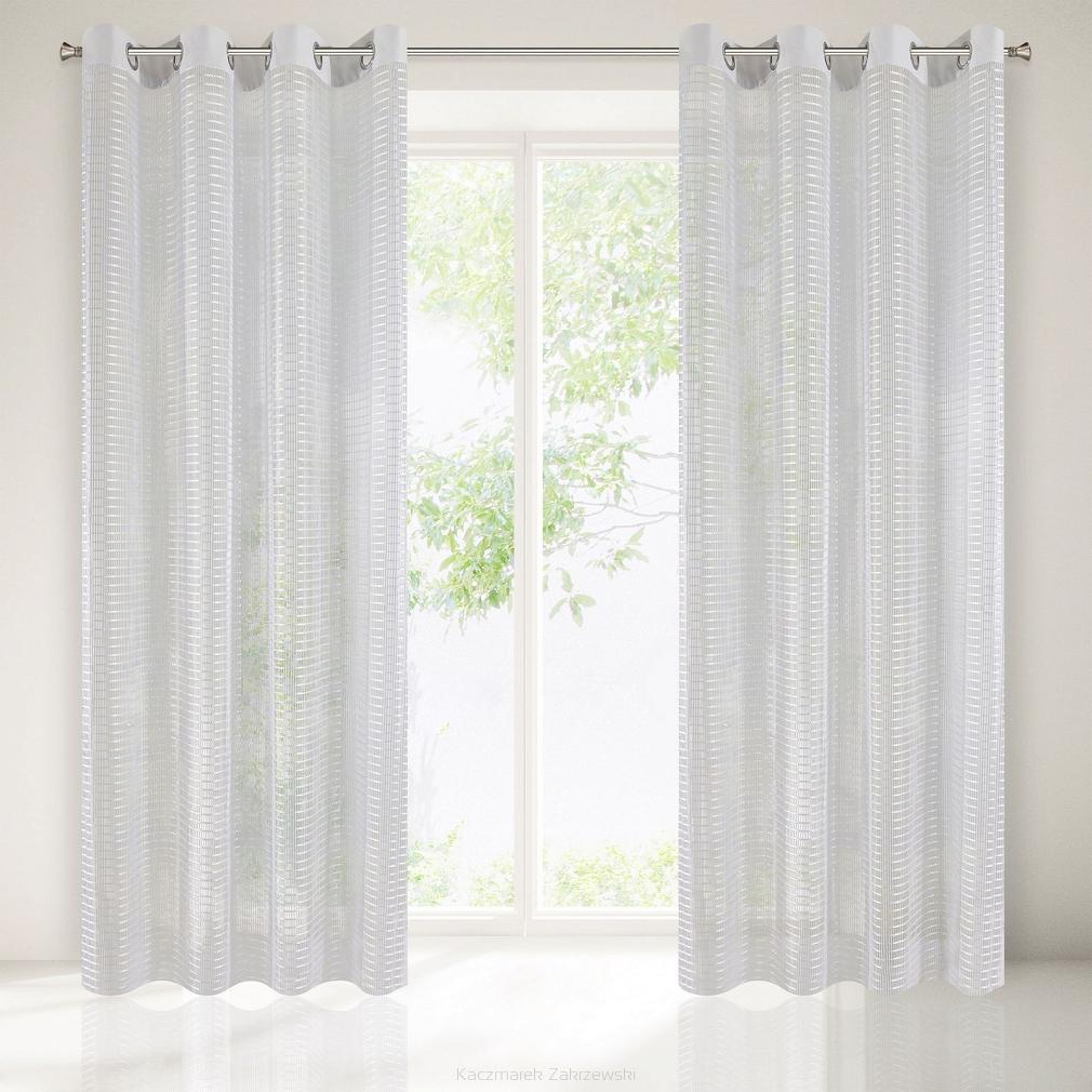 Firana gotowa na przelotkach ABIGAIL 140x250 Eurofirany ecru