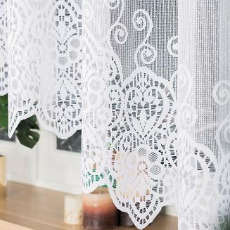 Firanka żakardowa gotowa na żabki CELINA 400x160 biała