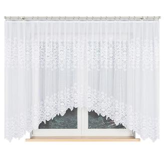 Firanka żakardowa gotowa na żabki CELINA 400x160 biała