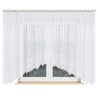 Firanka żakardowa gotowa na żabki CELINA 400x160 biała
