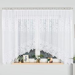 Firanka żakardowa gotowa na żabki CELINA 400x160 biała