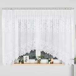 Firanka żakardowa gotowa na żabki CELINA 400x160 biała