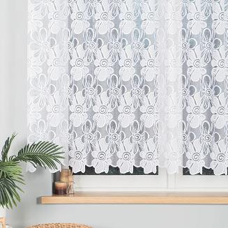 Firanka żakardowa gotowa na żabki PATRYCJA 300x150 biała