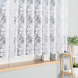 Firanka żakardowa gotowa na żabki PATRYCJA 300x150 biała