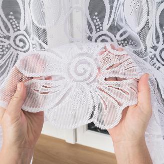 Firanka żakardowa gotowa na żabki PATRYCJA 300x150 biała