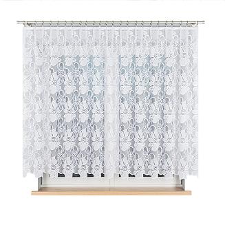 Firanka żakardowa gotowa na żabki PATRYCJA 300x150 biała