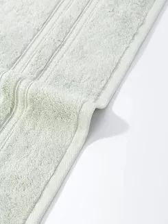 Ręcznik bambusowy Harmony 30x30 szałwiowy ze srebrną bordiurą